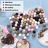 89Pcs Pattern Printed Silicone Beads Sets SIL-SZ0002-54A-3