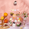 5-Tier Acrylic Circle Dessert Display Risers ODIS-WH0001-49-5