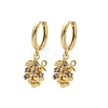 Brass Cubic Zirconia Hoop Earrings EJEW-Q015-02G-D-2