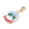 Christmas Themed Alloy Enamel Pendants HJEW-JM00457-3