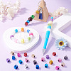 100Pcs UV Plating Opaque Acrylic European Beads PACR-TA0001-32A-7