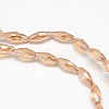 Electroplate Crystal Glass Rice Beads Strands EGLA-F042-A02-1
