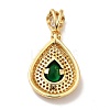 Brass Micro Pave Cubic Zirconia Pendants KK-H433-47G-3