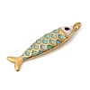304 Stainless Steel Enamel Pendants STAS-B128-52G-01-2