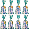 100Pcs Leaf Printed OPP Cellophane Candy Packaging Bags ABAG-GF0001-40-7