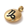 304 Stainless Steel Black Enamel Charms LS-STAS-R009-02G-05-2