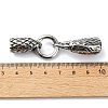 Tibetan Style 304 Stainless Steel Spring Gate Rings FIND-Z046-06AS-06-4
