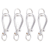CHGCRAFT 4 Sets 925 Sterling Silver S Shape Clasps STER-CA0001-04-1