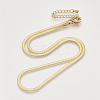 Brass Herringbone Chains Necklace Making KK-T048-38G-NF-1