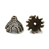 Brass Micro Pave Clear Cubic Zirconia Bead Caps LS-ZIRC-P085-11AB-1
