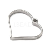 Heart 304 Stainless Steel Open Back Bezel Pendants STAS-K279-04B-P-2