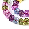 Crackle Transparent Glass Beads Strands GLAA-N074-02B-02-4