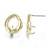 Rack Plating Alloy Stud Earring Findings PALLOY-N155-64-NR-3