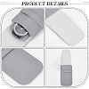 4Pcs 4 Colors PU Leather Jewelry Storage Clamshell Bags ABAG-NB0002-06-4