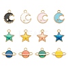 72Pcs Alloy Enamel Pendants ENAM-LS0001-51-2