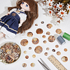 90Pcs 6 Styles Freshwater Shell Buttons SHEL-PH0001-62-4