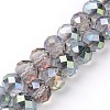 Electroplate Glass Faceted Rondelle Beads Strands EGLA-D020-10x8mm-15-3