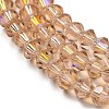 Transparent Electroplate Glass Beads Strands GLAA-F029-2mm-D12-3