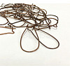 Red Copper Brass Hoop Earrings Findings Kidney Ear Wires Making Findings X-EC221-R-2