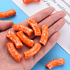 Opaque Spray Painted Acrylic Beads MACR-S372-001F-B09-5