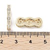 Brass Micro Pave Clear Cubic Zirconia Multi-Strands Links KK-B082-15A-G-2