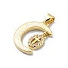 Brass Micro Pave Clear Cubic Zirconia Pendants KK-A221-18D-G-2