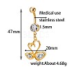 Eco-Friendly Brass Cubic Zirconia Navel Ring AJEW-EE0004-22A-3