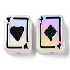 UV Plating Rainbow Iridescent Acrylic Enamel Beads SACR-G034-11G-2