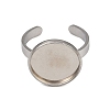 304 Stainless Steel Cuff Ring Components STAS-D372-07P-05-2
