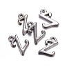 Gunmetal Plated Alloy Letter Pendants LS-PALLOY-J718-01B-Z-2
