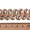 Electroplate Baking Paint Transparent Glass Beads Strands GL-N005-02A-C13-4