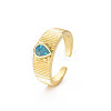 Teardrop Natural Opal Cuff Ring for Women RJEW-T016-33-NF-4