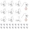 SUPERFINDINGS 24Pcs Bowknot Shape Brass Earring Hooks KK-FH0007-22-1