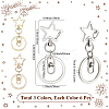 18Pcs 3 Style Alloy Keychain Clasps KEYC-SP0001-49C-2