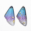Transparent Resin Pendants RESI-Q216-001G-1