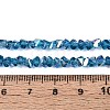 Electroplate Transparent Glass Beads Strands GLAA-N021-4mm-28-2
