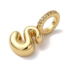 Brass Micro Pave Cubic Zirconia Pendants KK-K345-13S-G-2