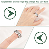1Pc Tungsten Steel Grooved Finger Ring Settings RJEW-UN0002-93B-4