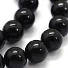 Natural Black Tourmaline Beads Strands G-G763-01-8mm-A-3