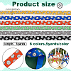 6 Rolls 6 Colors Polyester Volleyball Printed Grosgrain Ribbon OCOR-HY0002-25-2