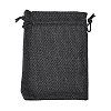 Polyester Imitation Burlap Packing Pouches Drawstring Bags X-ABAG-R005-14x10-09-4