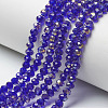 Electroplate Transparent Glass Beads Strands EGLA-A034-T2mm-H05-1