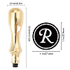 1Pc Golden Tone Brass Stamp Head DIY-CP0008-98B-2