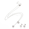 Birthstone 304 Stainless Steel Jewelry Sets SJEW-H302-12-2