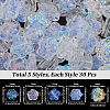 150Pcs 5 Styles Electroplate Glass Beads GLAA-PA0001-52-2