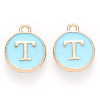 Golden Plated Alloy Enamel Charms ENAM-S118-04T-1