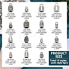 90Pcs 15 Styles Alloy Cord Ends FIND-PH0026-30-2