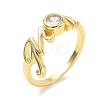 Mother's Day Brass Micro Pave Cubic Zirconia Finger Rings for Women RJEW-K261-15A-G-2