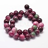 Dyed Natural Malaysia Jade Round Bead Strands G-L395-40-8mm-2