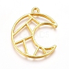 Zinc Alloy Open Back Bezel Pendants PALLOY-D199-06G-1